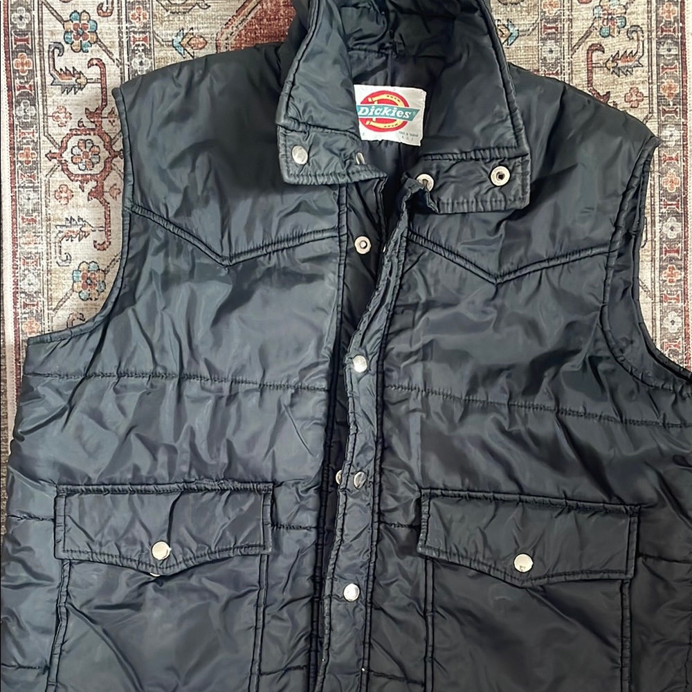 VTG Dickies Quilted Vest with Snap Buttons